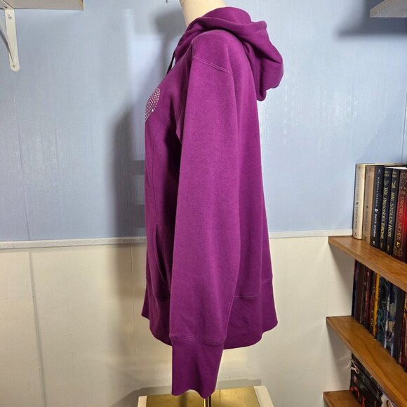 Thirty-one Large Pinky Purple Full Zip Hooded Longsleeve Fleece Jacket - Picture 7 of 10